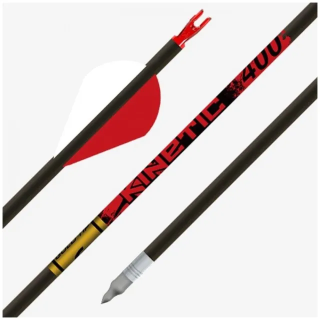 Gold Tip KIN500A26 Kinetic Arrows 500, 2" Raptor Vanes, 6 Pack - Gold Tip