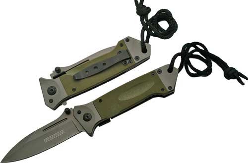 SZCO Supplies Drop Point Task Force Knife 5 In Moss Green - SZCO Supplies
