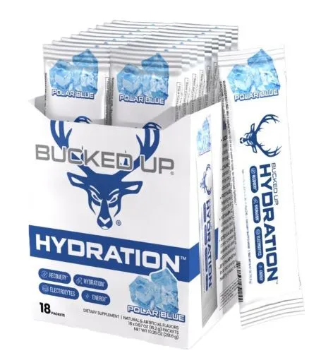 Bucked Up Hydration 2.0 Ice Blue Electrolyte Drink Mix 18ct - Bucked Up