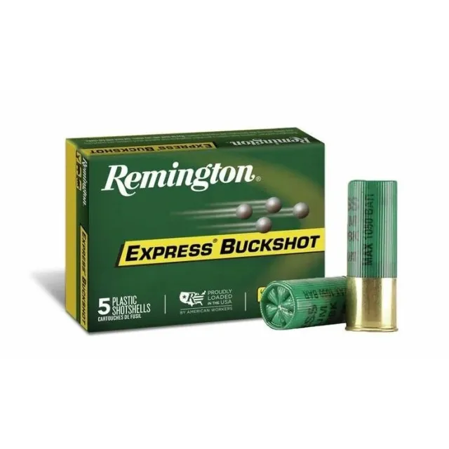 Remington Express Buckshot 12 Gauge 2.75 in 1 Buck 1250 fps 5 Rounds - Remington Arms Company, LLC - 12 GAUGE