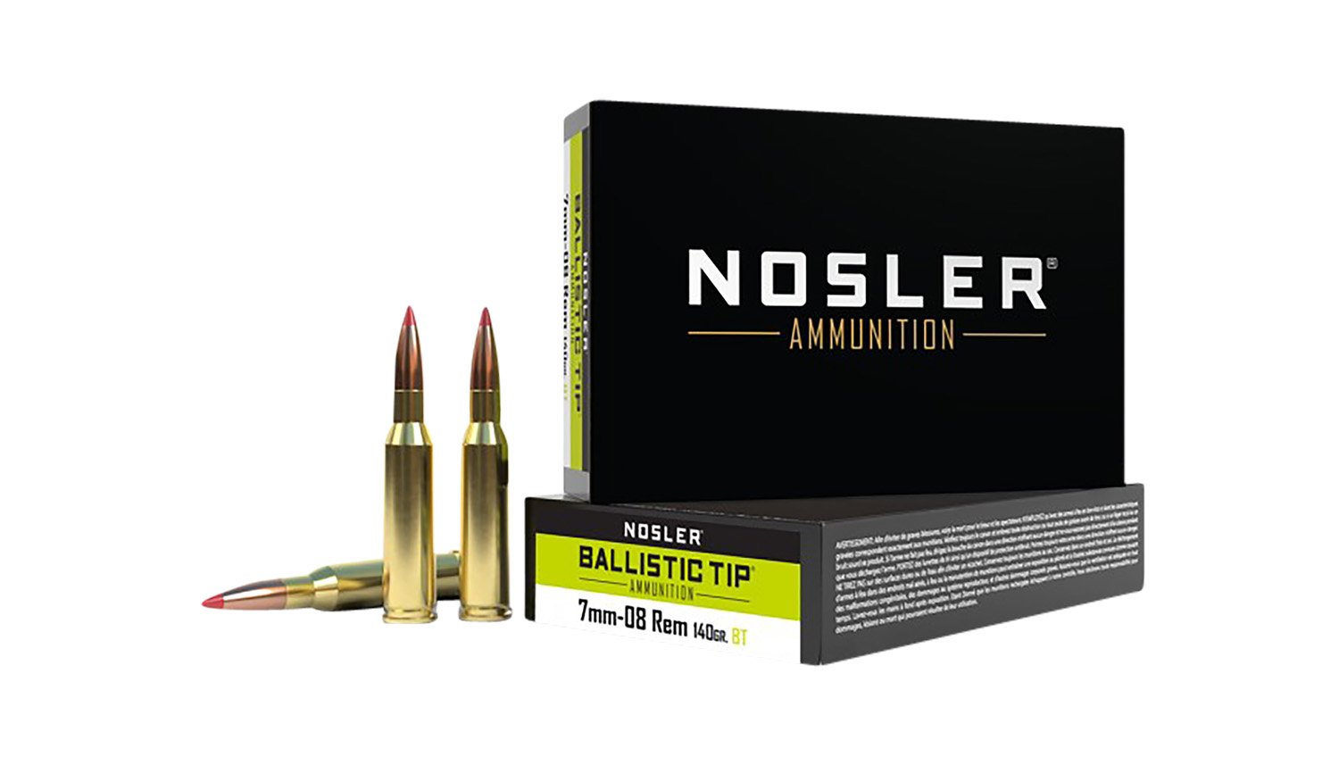 Nosler 7mm-08 Rem 140gr Ballistic Tip Ammo 20 Rounds 40059 - Nosler - 7mm-08 Rem