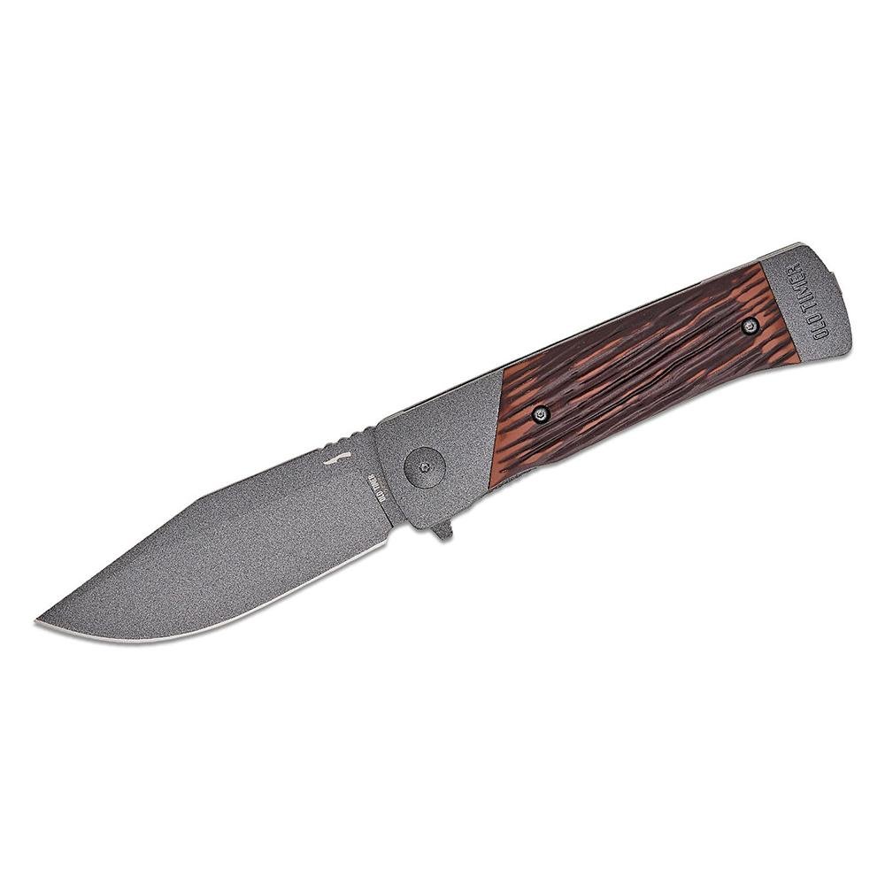 Old Timer Frontier Manual Folding Knife 3-1/2 Clip Point Blade Rosewood - Battenfeld Technologies