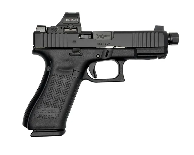 Shark Coast Glock 45V Shark Puppy 9mm Black Threaded 17-Rounds