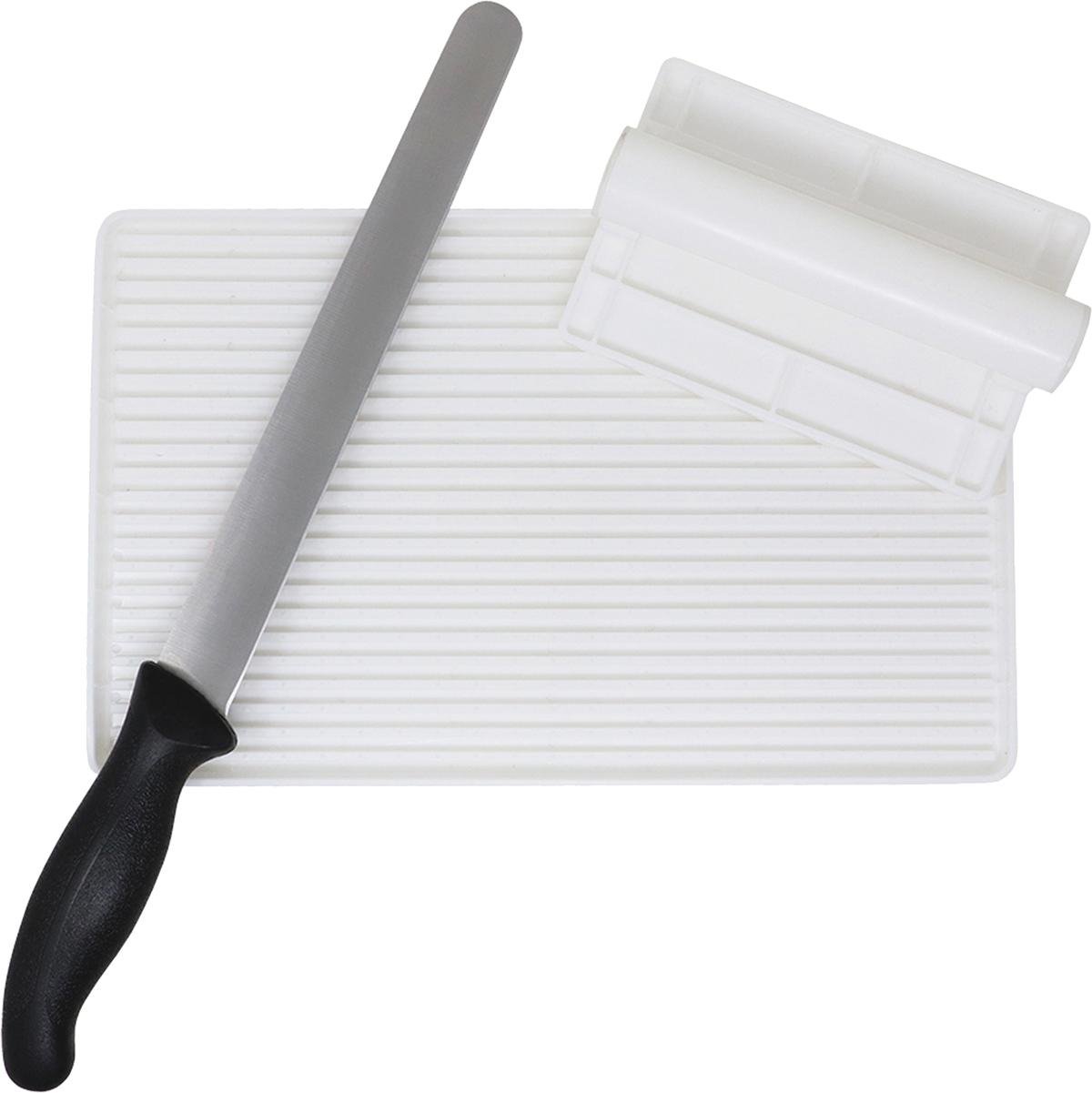 LEM Jerky Board Kit 738: Double-Sided, 10" Knife, Non-Skid Grip Mat - DNZ Products
