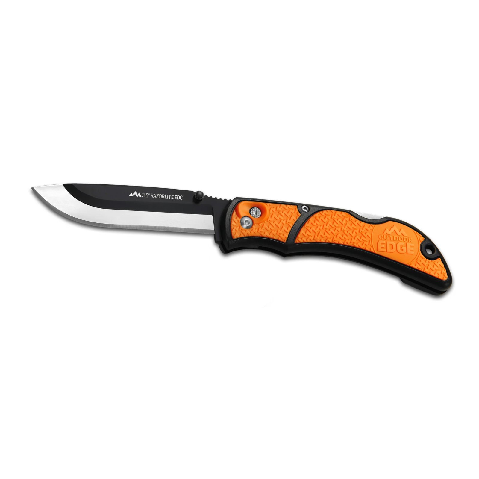 Buy Outdoor Edge RLB30C Knife 3.50 in 420J2 Stainless Steel Black Orange Handle online