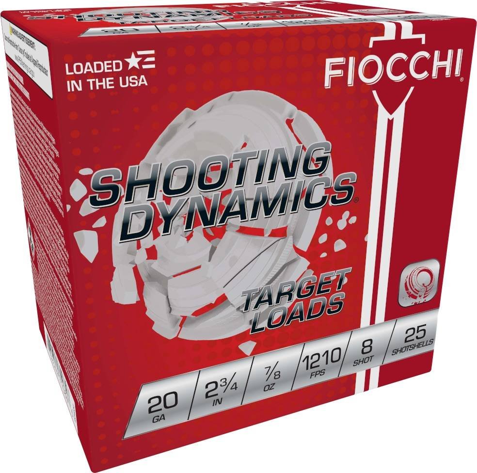 Buy Fiocchi 20SD8 Shooting Dynamics 20 GA 2.75" 7/8 oz 1210 FPS 8 Shot 25 rd online