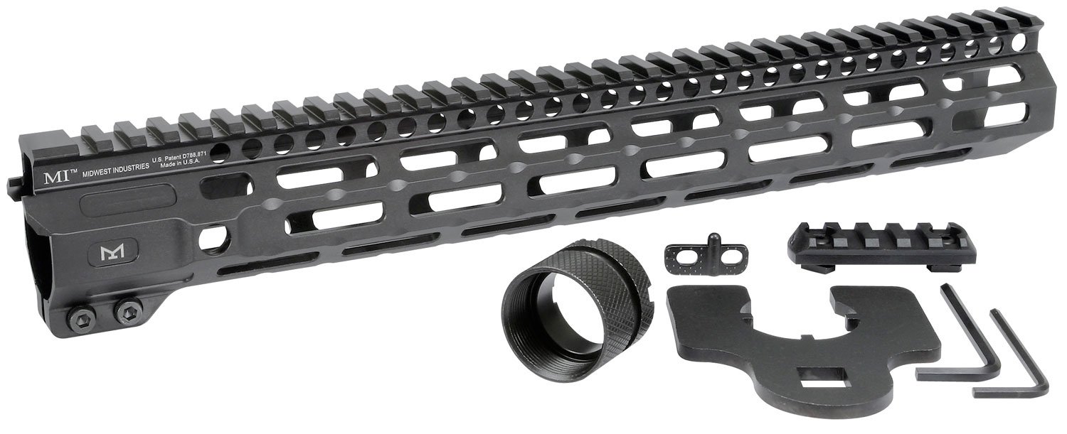 Midwest Industries MICRM14 M-Series AR-15 14" Handguard Black Anodized - Midwest Industries