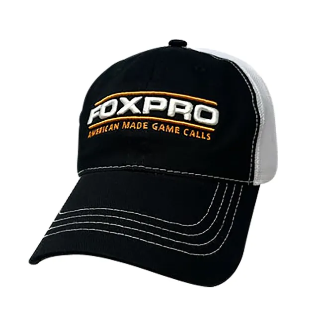 Foxpro HATFXPS Sidekick Black/White Snapback Hat 100% Cotton OSFA - FoxPro for sale at Smoke Wagon Firearms