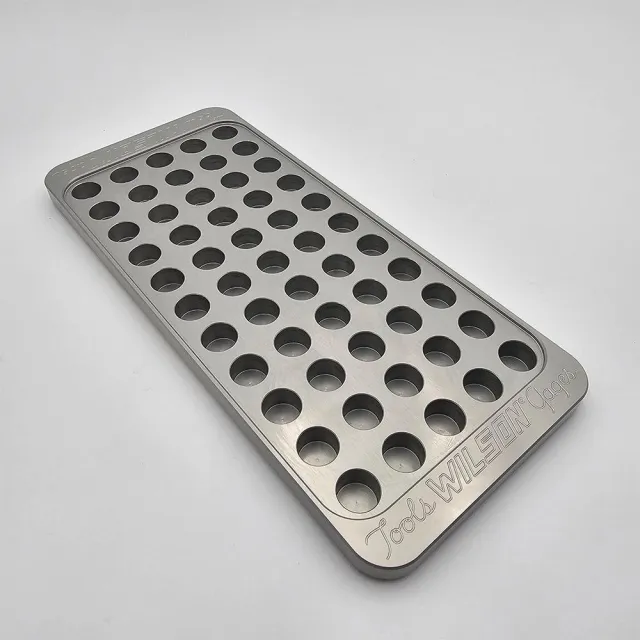 L.E. Wilson WIL-TR38 Billet Aluminum Reloading Tray, 55 Holes, .378" - L.E. Wilson