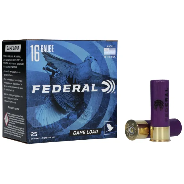Federal H1608 Game-Shok 16 Gauge 2.75 in 1 oz #8 Shot 25 Rounds - Federal Premium Ammunition - 16 Gauge for sale at Smoke Wagon Firearms