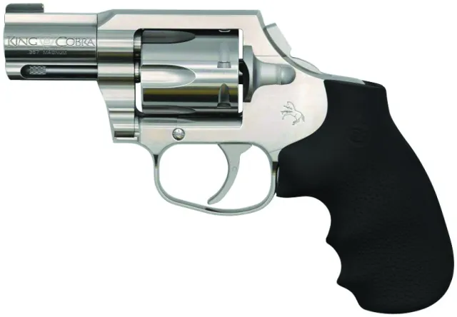 Colt King Cobra 357Mag 2" SS DAO Blem Revolver - Heavy-Duty Frame, Brushed Stainless, Hogue Overmolded Grips, 6 Rounds, 26 oz. - Colt - .357 Magnum