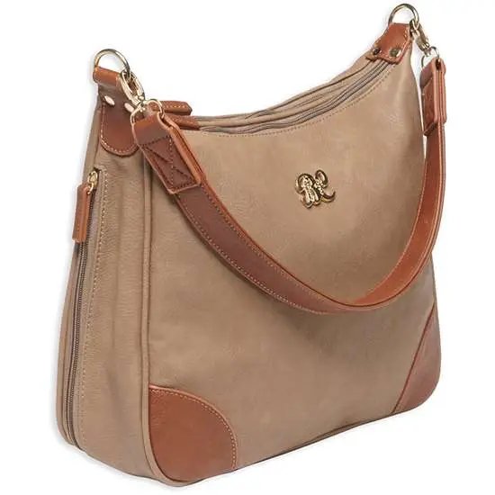Bulldog BDP-014 Hobo Purse Taupe Leather 13in Ambidextrous Holster - Bulldog