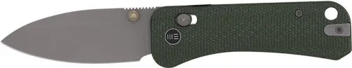 WE Knife Banter 2 2.87" Green Canvas Micarta/Gray Stoash WE230753 - WE Knife