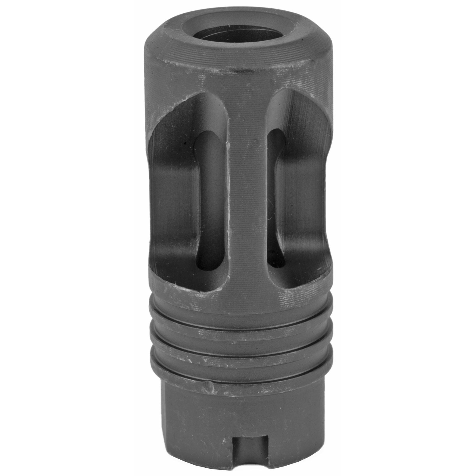LBE Unlimited AK47-DP Dual Port Flash Hider 14x1 LH Black USA Made - LBE Unlimited