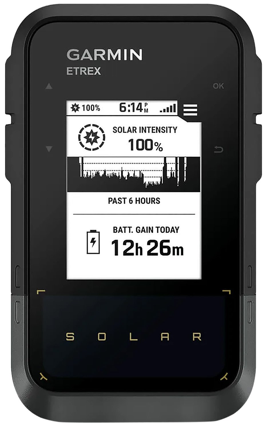 Garmin 0100278200 eTrex Solar GPS, 28MB, 2.2" Display, Black - GARAYSAR
