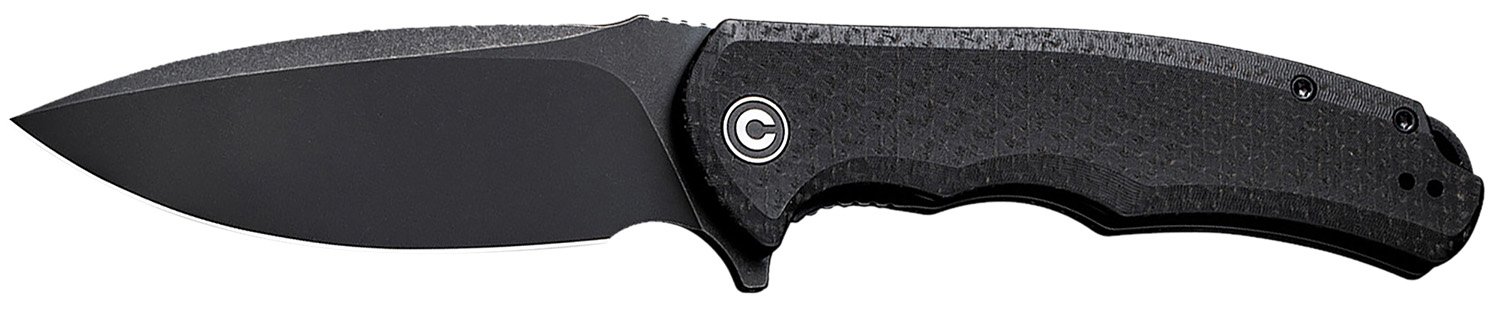 CIVIVI Praxis C803G 3.75In Black Coarse Micarta Stonewashed Blade - CIVIVI