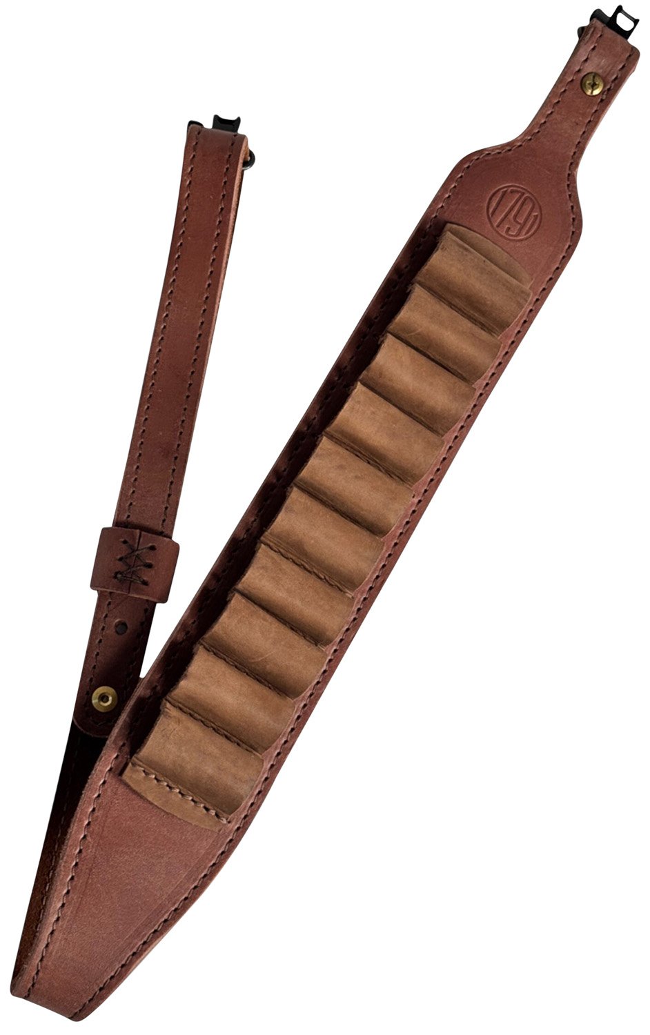 1791 HUNT HNTAS12BRWA Leather Ammo Sling 12GA 32"-37" Brown - 1791 Gunleather