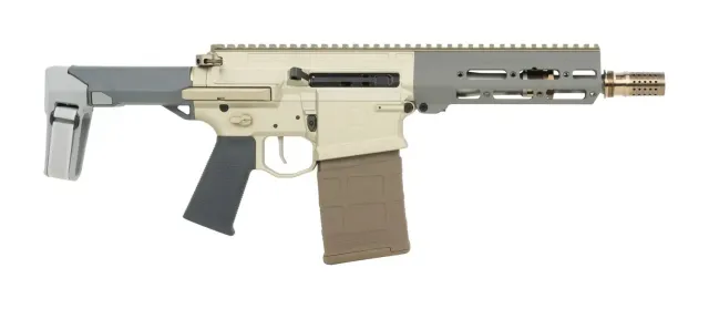 Q Boombox 8.6 BLK 8in 1:3 Twist Pistol w/Brace Gray BOOMBOX-86-8IN-PISTOL - Q - 8.6BLK for sale at Keys Gun Shop