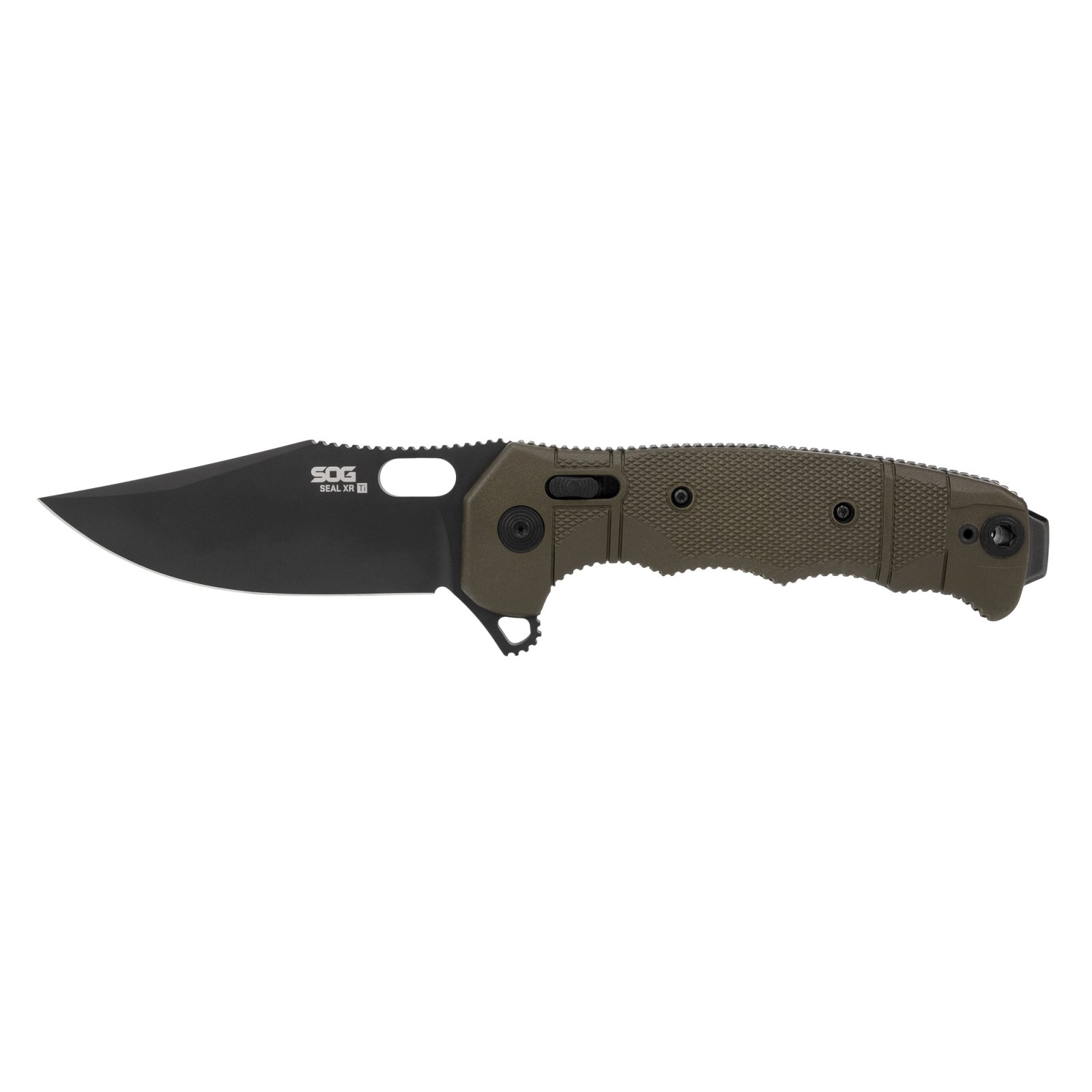 SOG SOG12211357 Seal XR 3.9" MagnaCut Blade Black GRN/Titanium Handle - SOG
