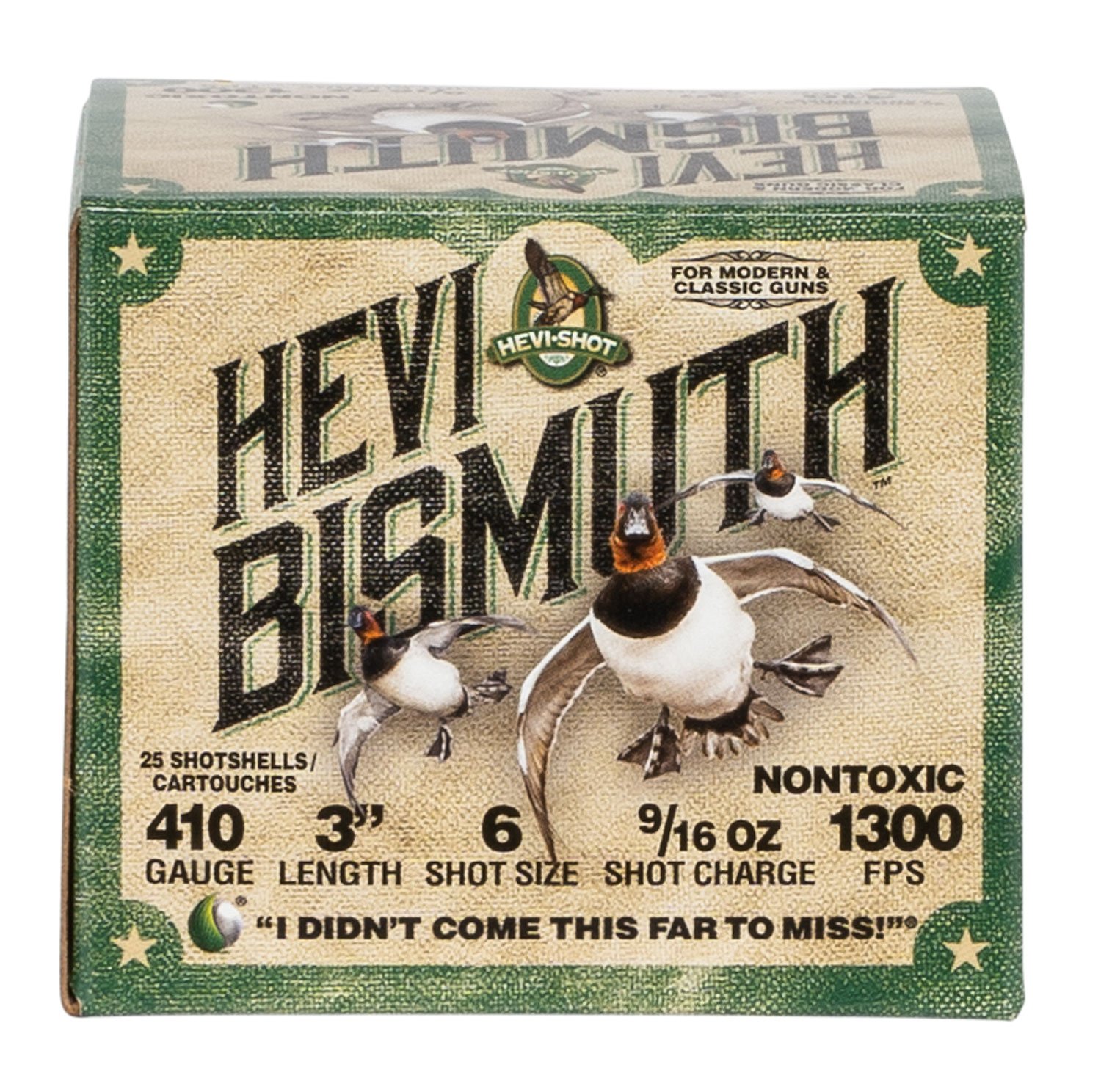 HEVI Shot HS19006 410 Gauge 3 In 9/16oz Bismuth #6 25rd - HEVI Shot - 410 Gauge