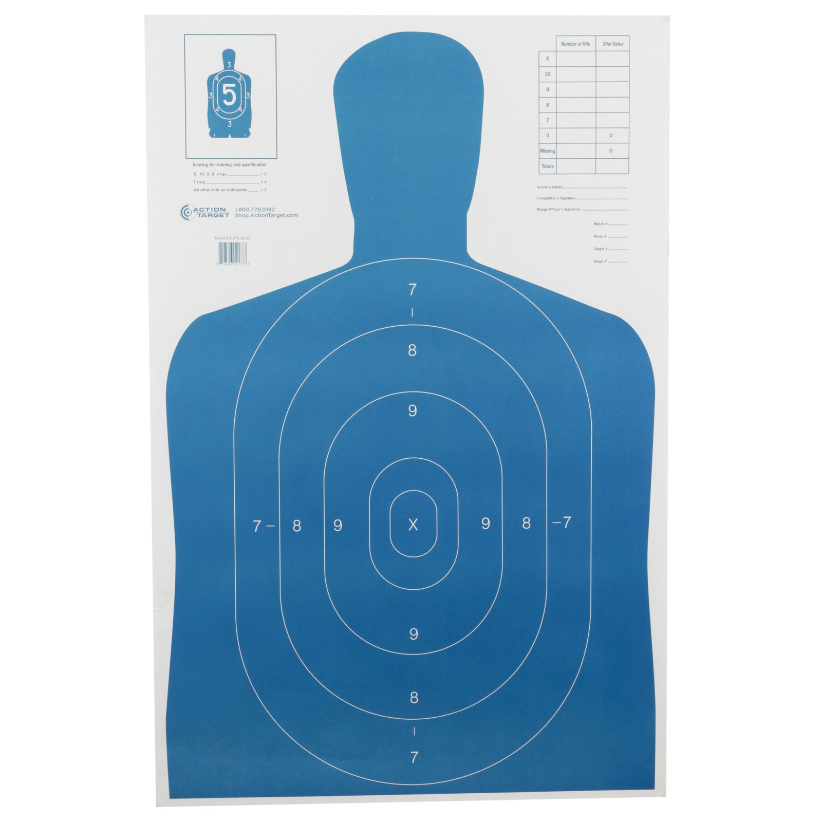 Buy Action Target B27EBLUE100 23"x35" Blue Silhouette Paper Targets 100 Pack online