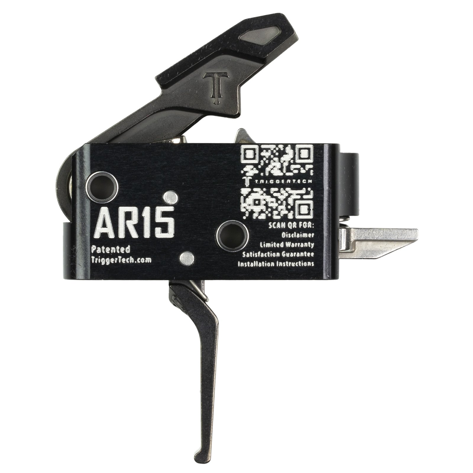 TriggerTech AR0SBB33NNF AR-15 Single-Stage Flat Trigger 3 lbs Black - TriggerTech