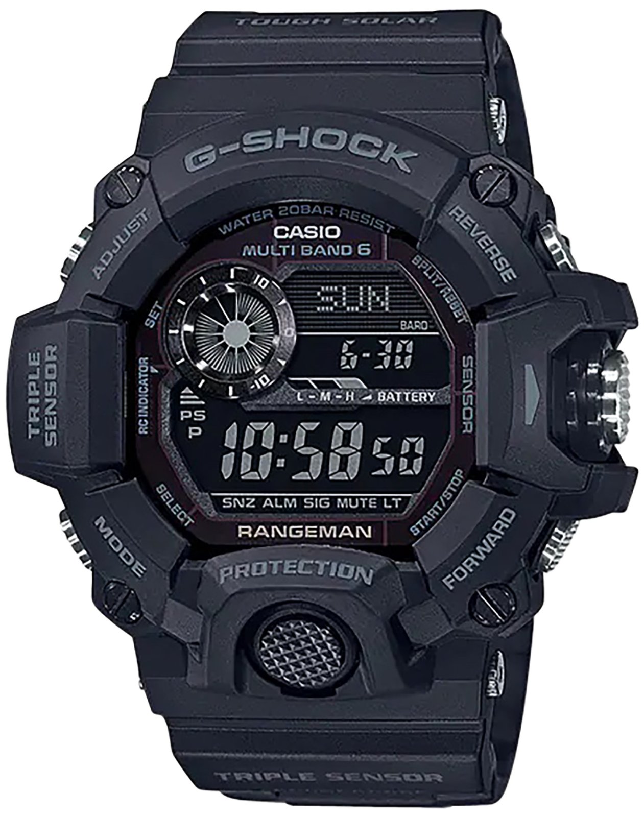 GSHOCK GW94001B Tactical Rangeman Blackout Digital Compass Watch - GSHOCK