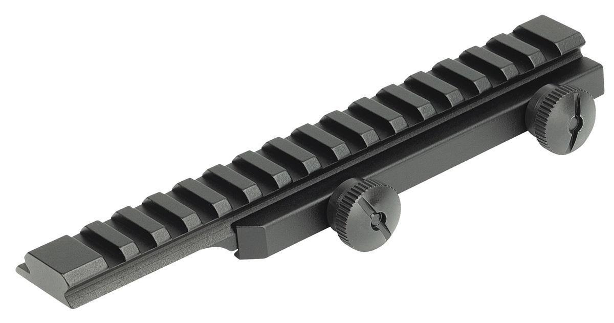 Weaver 48372 Thumbnut Riser Rail 6061-T6 Aluminum Black Matte Finish - Weaver