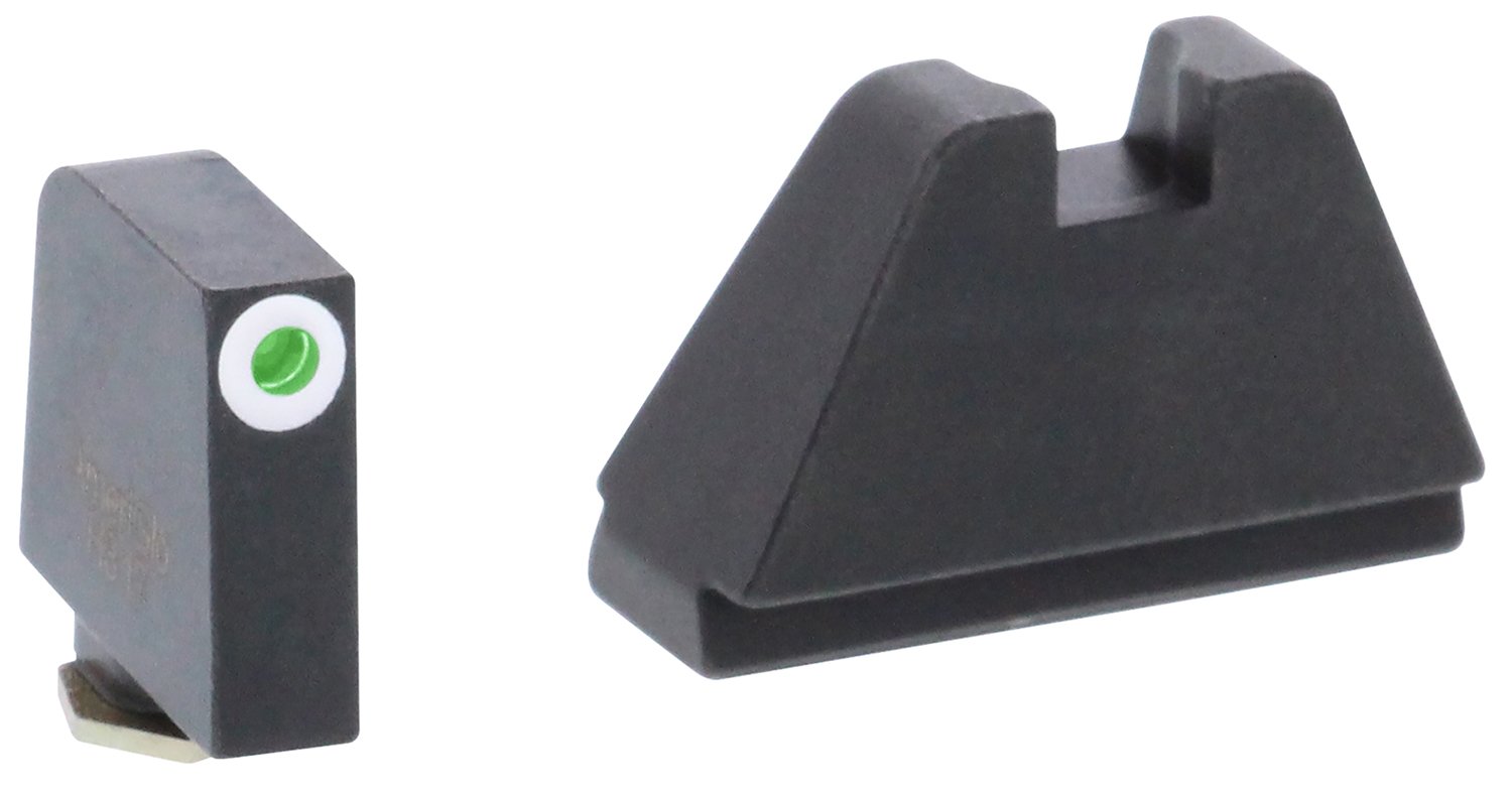 AmeriGlo GL482 Optic Sight Set Glock 5XL Green Tritium White Outline - AMER