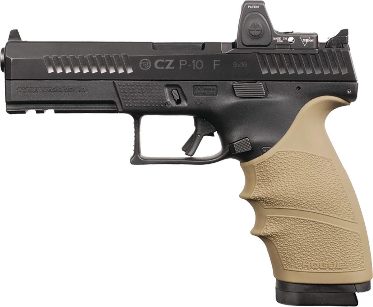 Hogue 17803 HandAll Grip Sleeve for CZ P-10 Full Size FDE - Hogue - 9mm