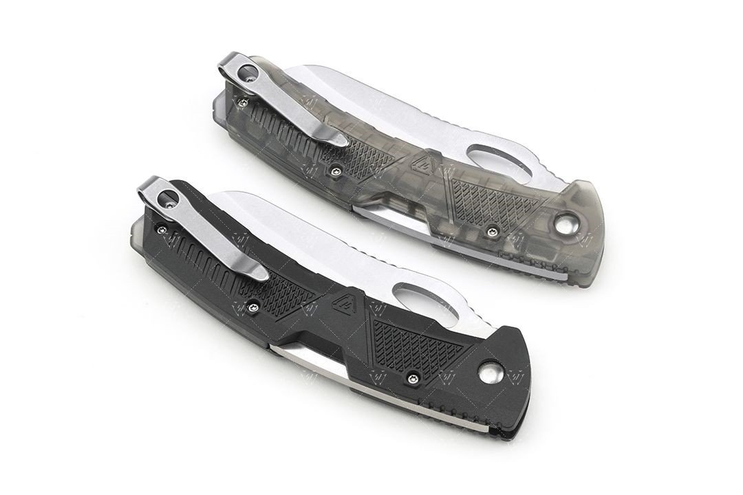 Strike Industries K1BK 3.51" AUS-8A Folding Knife Black Polymer Handle - Strike Industries