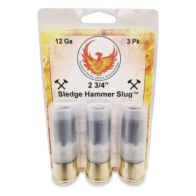 Phoenix PR-SLEDGEHAMMER 12ga 2-3/4" 685gr HP Slug 3ct Pack - Personal Security Products