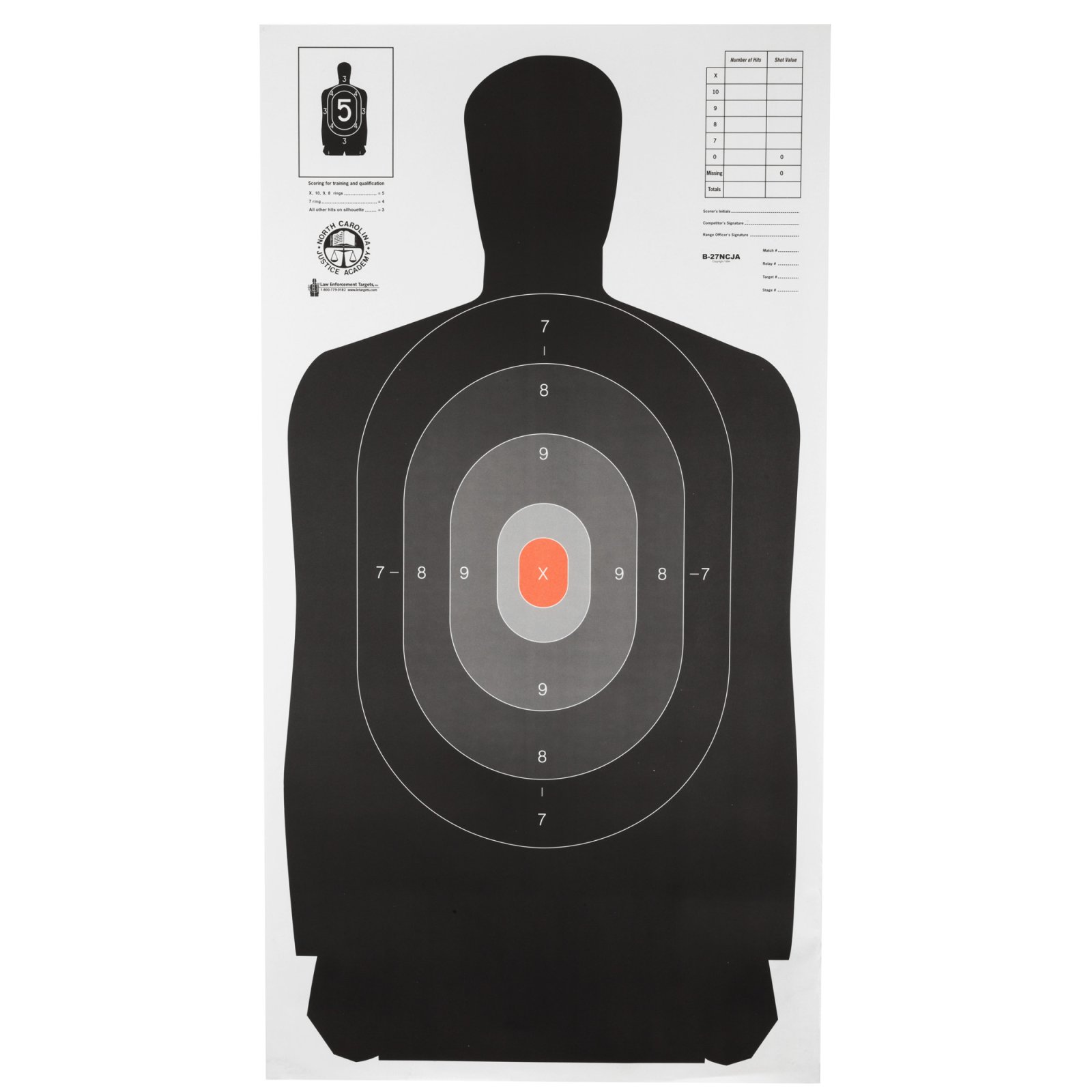 Action Target B27NCJA100 Silhouette Target 24 in x 45 in 100 Pack - Action Target