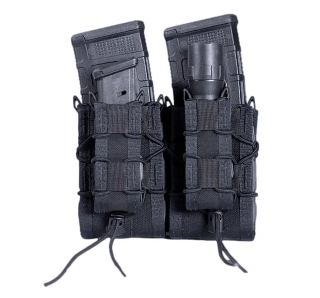 HSGI 11DD02BK Double Decker TACO Black Nylon MOLLE Pouch - High Speed Gear