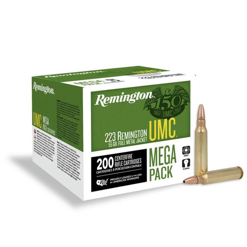Remington UMC 23683 223 Rem 55 gr FMJ 200 Rounds Brass Case - Remington Arms Company, LLC - 223 Rem
