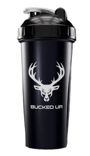 Buy Bucked Up 28oz BPA Free Shaker Bottle Black & White Leak Free online