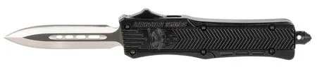 CobraTec SBCTK-1SDAGNS 2.75" Dagger SL/Plain Edge Black Handle OTF D2 Steel - CobraTec Knives
