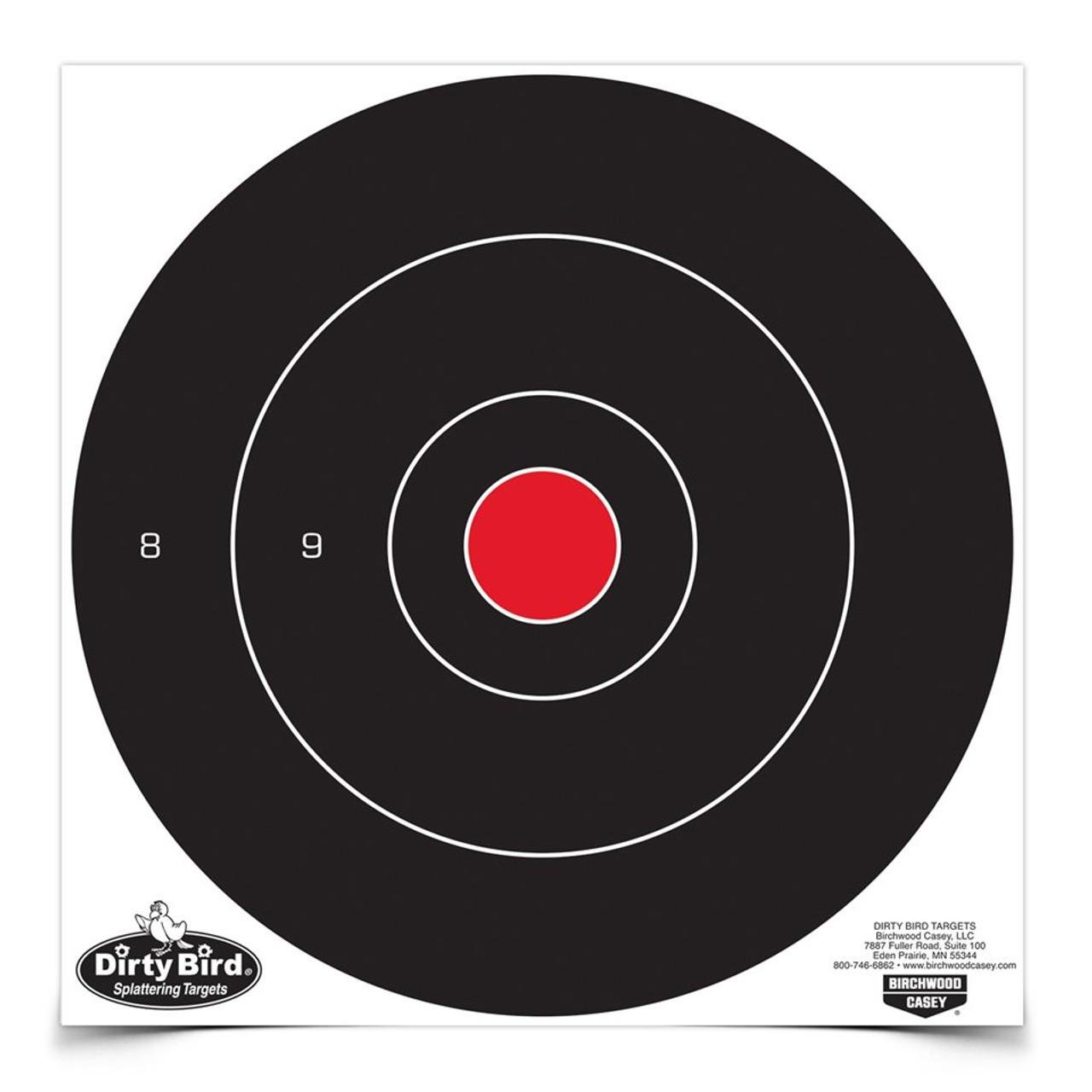Birchwood Casey BC-35070 Dirty Bird 12" Bull's-Eye Target, 100 Pack - Birchwood Casey