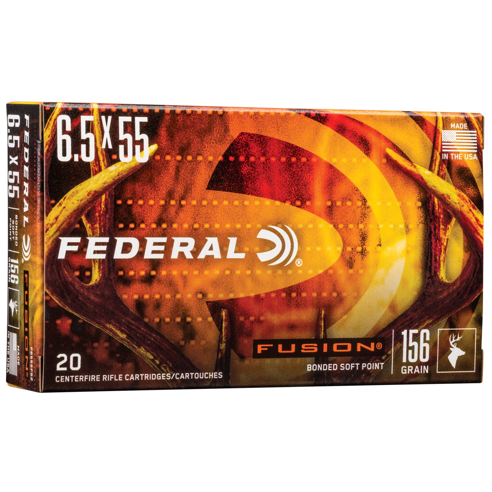 Federal Premium Fusion F6555FS2 6.5x55 Swedish 156Gr Soft Point 20 Rounds - Federal Premium Ammunition - 6.5X55 SWEDISH