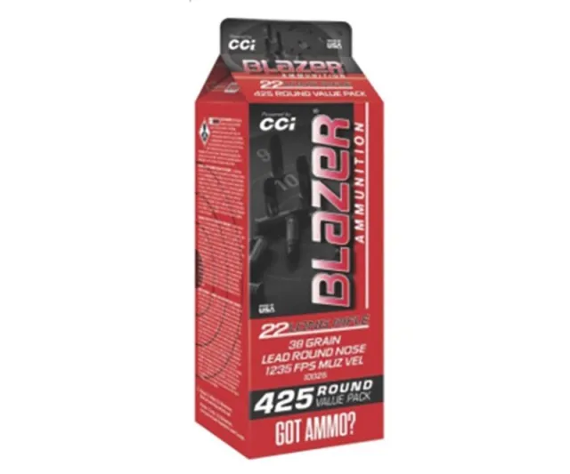 CCI Blazer 22 LR 38 Grain Lead Round Nose 425 Rounds Pour Pack - CCI - 22 LR for sale at Smoke Wagon Firearms