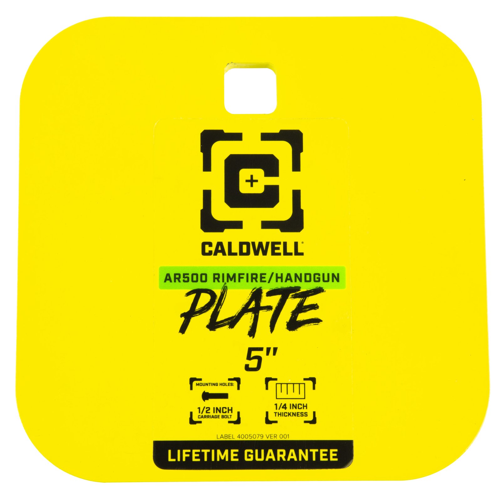 Buy Caldwell 4002311 AR500 5" Gong Target 1/4" Steel Rimfire/Handgun online