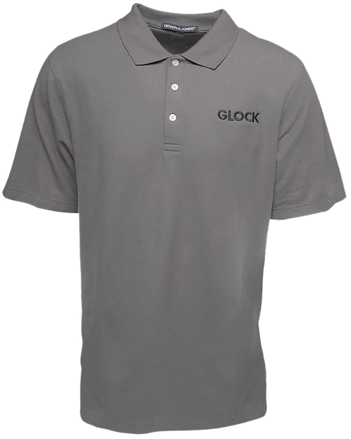Glock AP95874 Classic Polo Gray Cotton Short Sleeve Small - Glock