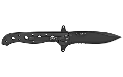 Columbia River Knife & Tool M21-10 3.1 In Serrated Drop Blade Black SS - View 3