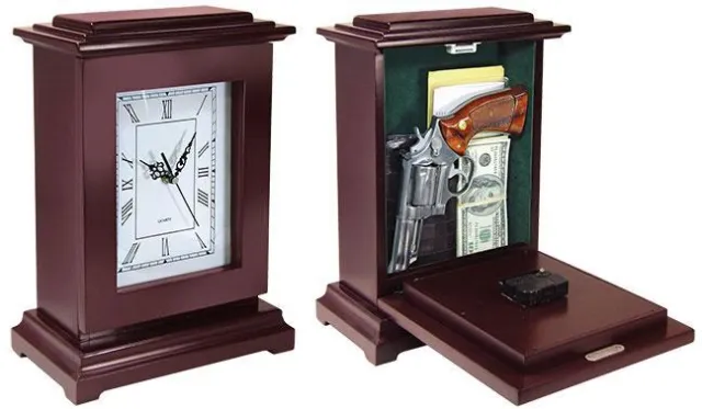 RGC Peace Keeper 797053001794 Mahogany Gun Clock Concealment Vault - View 2