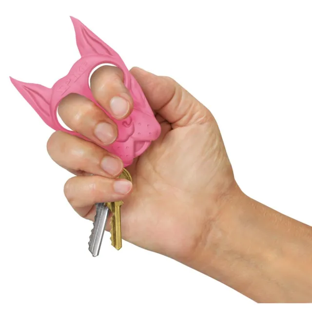 DNZ Products Spike Pink Self Defense Key Chain 3.75x2.5 In 3.75" H X 2.5" - View 2