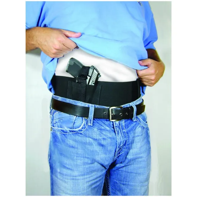 DNZ Products BELLYBANDL Black Elastic Belly Band Holster Large 36-44 - View 2