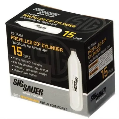Sig Sauer AC1215 CO2 Cartridge 12 Gram 15 Pack Airgun Accessory - View 2
