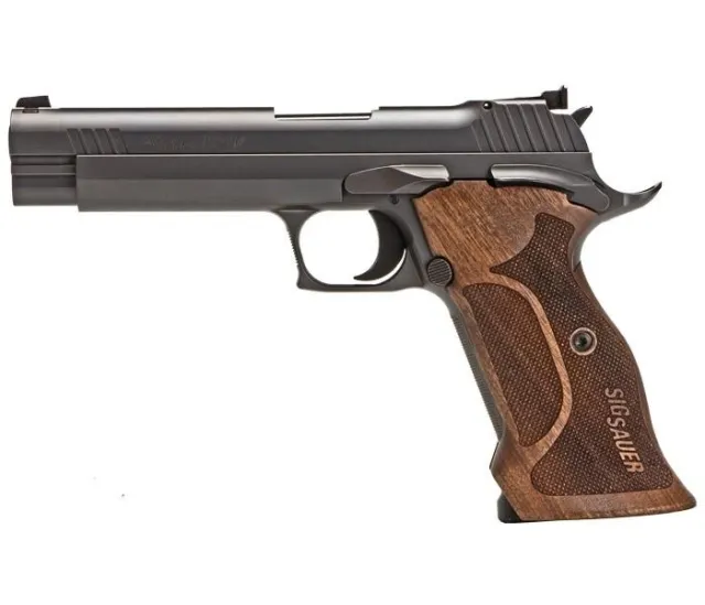 Sig Sauer P210 Target 9mm Pistol Black 5" Barrel Walnut Grip - View 2