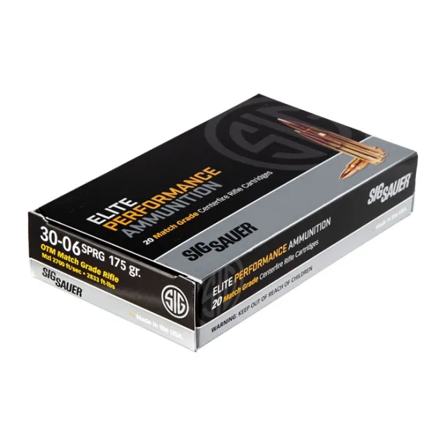 Sig Sauer E3006M2-20 Elite Match 30-06 Springfield 175GR OTM 20-Rounds - View 3