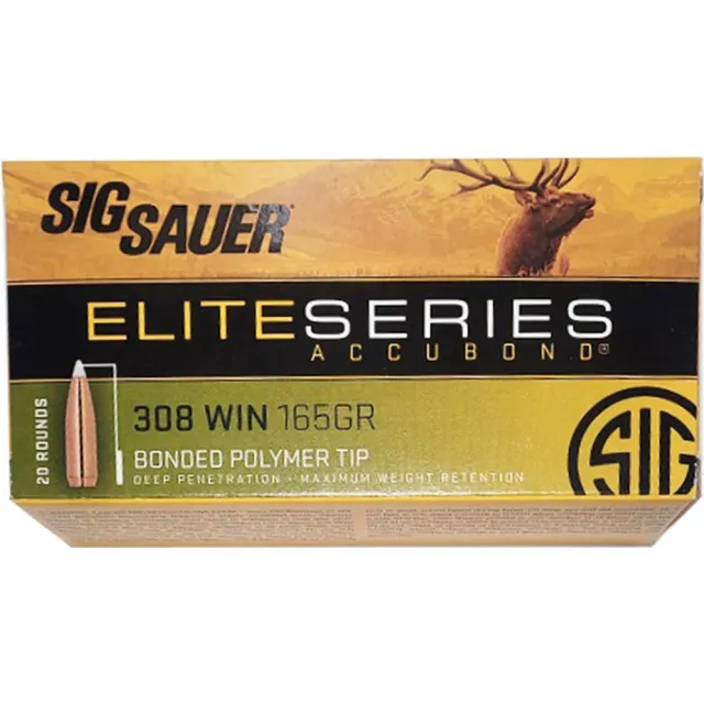 Sig SAUER Elite Hunting .308 Win 165Gr AccuBond Ammo 20 Rounds - View 2
